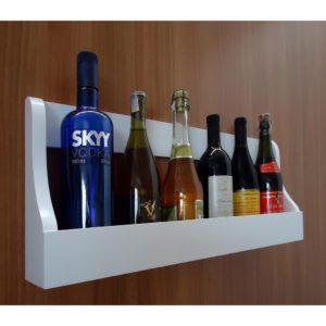 Prateleira Adega Suporte Decorativo para Vinhos e Bebidas Branco Laca