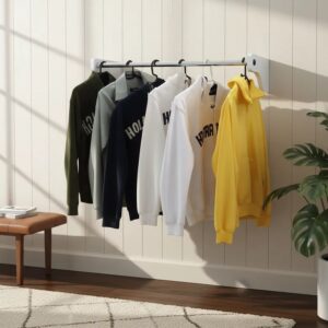 Cabideiro De Parede 80 cm Arara Camiseiro Calceiro Branco Laca