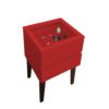 Mesa de Cabeceira Penteadeira Mesa Lateral de Apoio Vermelho Laca