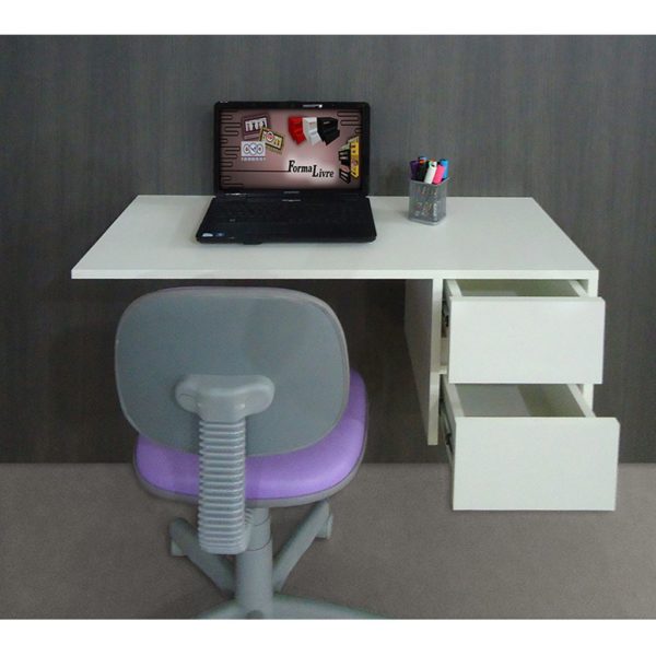 Escrivaninha Suspensa Mesa para Computador ou Notebook Escritório Branco
