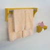 Kit Acessórios para Banheiro Conjunto 2 peças Porta Toalhas Papel Higiênico Amarelo Laca