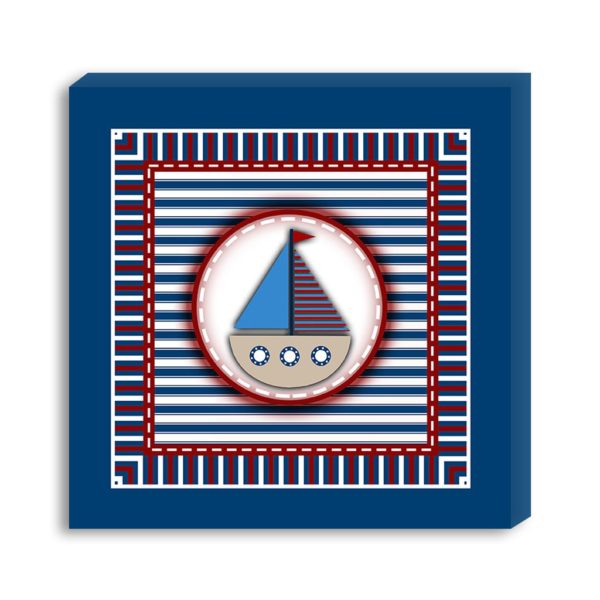 Conjunto Kit com 3 Quadros Decorativos Linha Náutica Marinheiro Mar 4