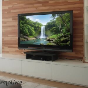 Suporte de Mesa Giratório 360° com Nicho para TV Preto